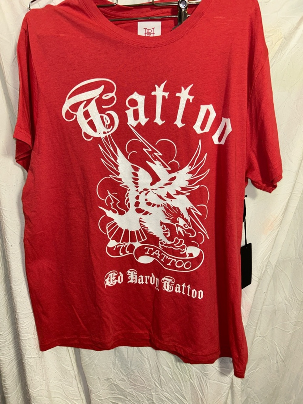Ed Hardy Red Short-Sleeve Tattoo Graphic Tee size L. NWT
